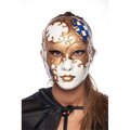 Kayso Blue  Gold Full Face Plastic Venetian Mask PM030BL